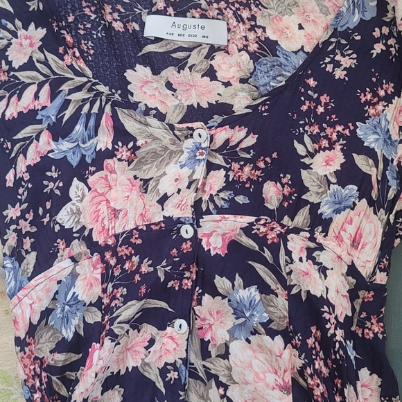 Auguste Alice day dress navy francis floral XS 6 - Picture 15 of 16